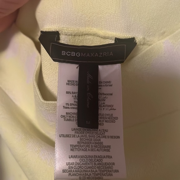 BCBG Simone Neon Yellow Bandage Skirt - Picture 7 of 7